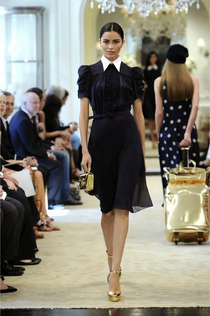 Navy Belted Dress With White Collar Navy Belted Dress With White Collar — Classy Ralph Lauren Outfits