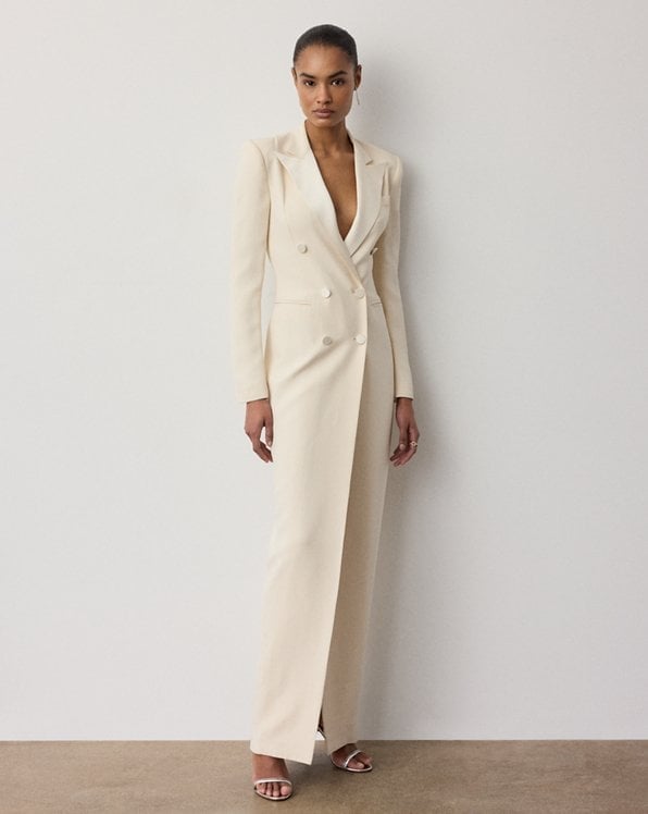 Ivory Double-Breasted Tuxedo Dress Ivory Double-Breasted Tuxedo Dress — Classy Ralph Lauren Outfits