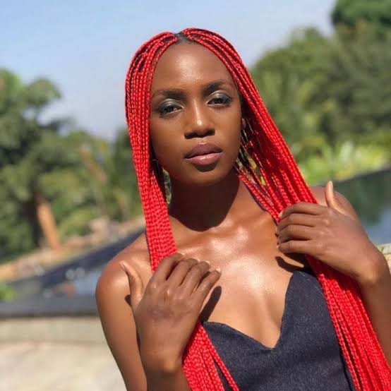 Shoulder-Length Bright Red Box Braids Shoulder-Length Bright Red Box Braids — Classy Red Braids