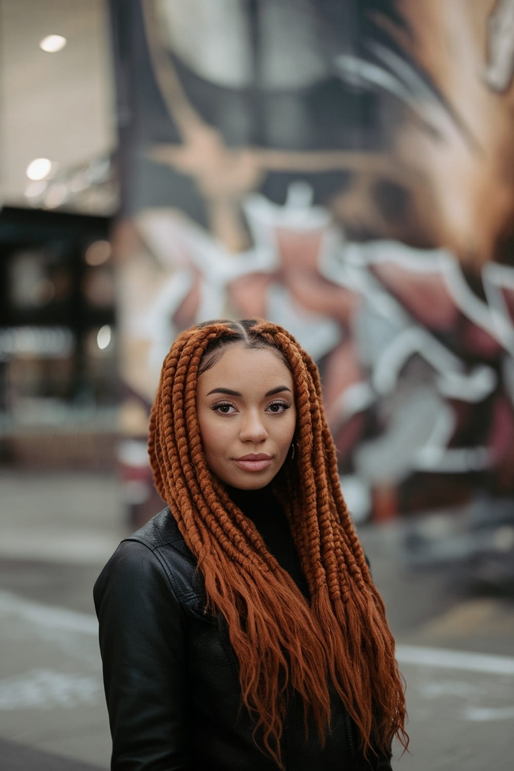 Mid-Back Copper Red Jumbo Braids Mid-Back Copper Red Jumbo Braids — Classy Red Braids