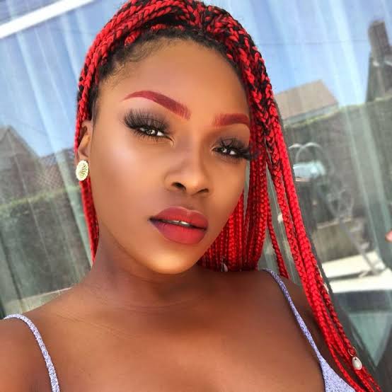 Mid-Back Bright Red Box Braids Mid-Back Bright Red Box Braids — Classy Red Braids