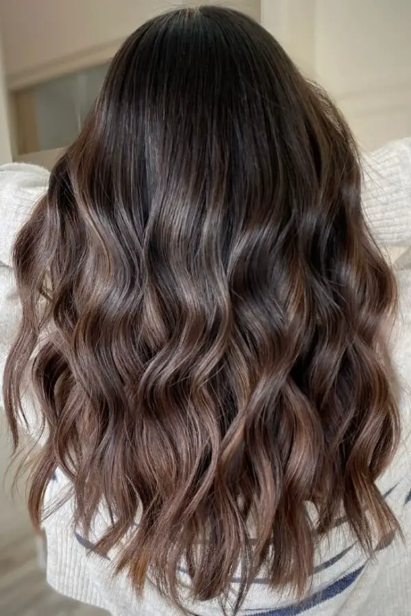 Mid-Back Layers With Chocolate Espresso Balayage Mid-Back Layers With Chocolate Espresso Balayage — Classy Rich Brunette