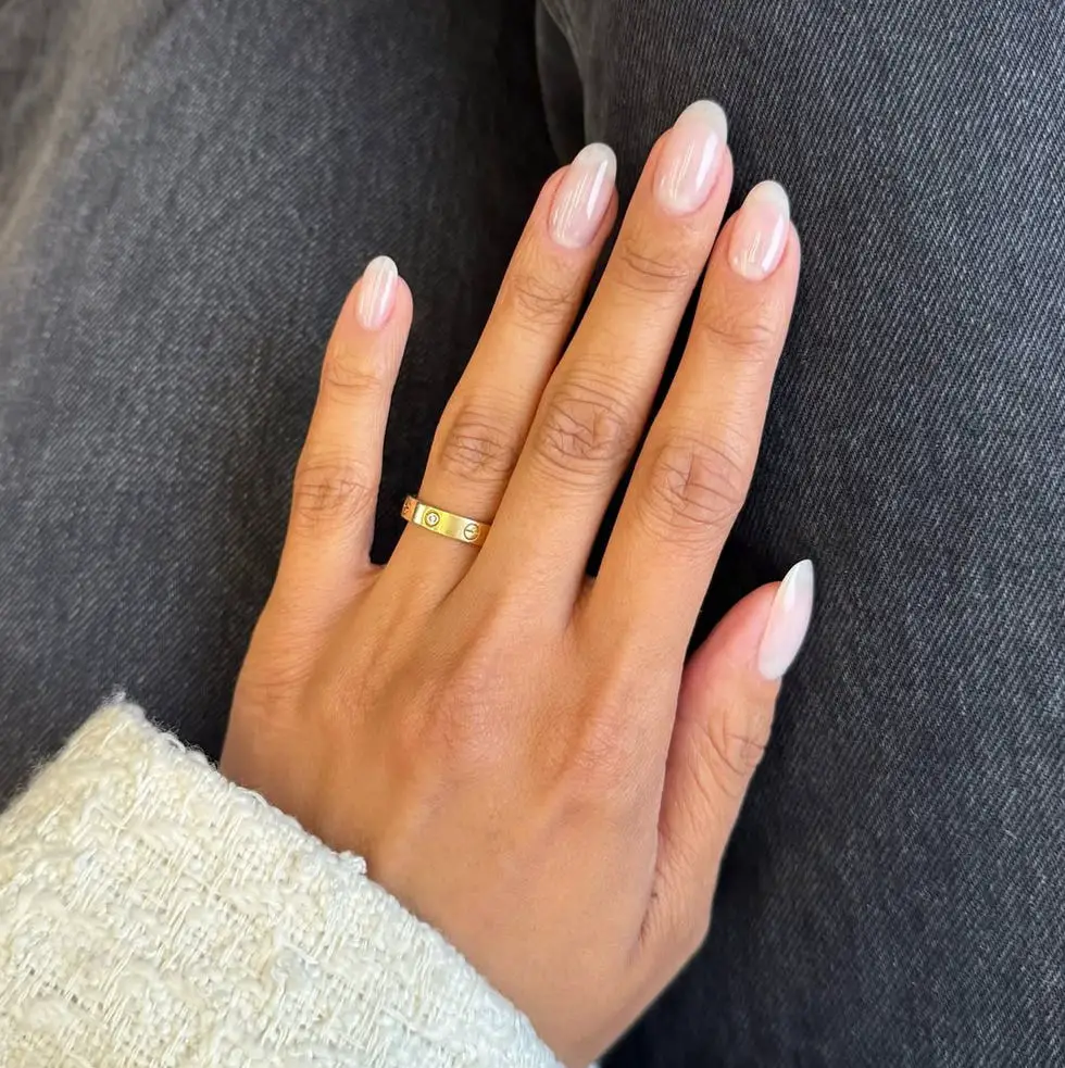 Medium Almond Sheer Nude Gloss Medium Almond Sheer Nude Gloss — Classy Ring Nails