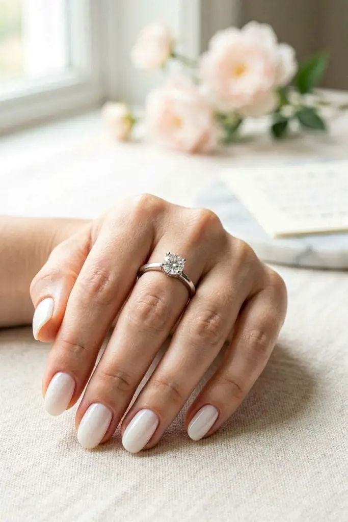 Medium Soft Square Milky White Medium Soft Square Milky White — Classy Ring Nails