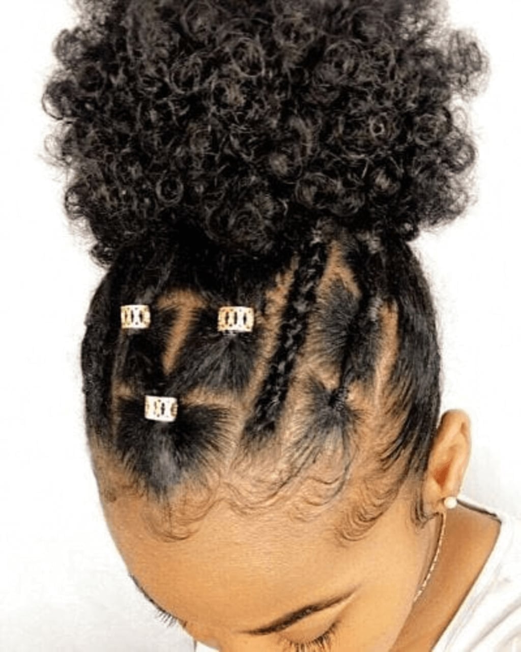 High Updo With Geometric Braids, Mid-Back — Classy Rubber Bands Hairstyles