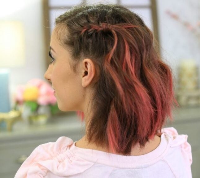Collarbone Bob With Side Braid — Classy Rubber Bands Hairstyles