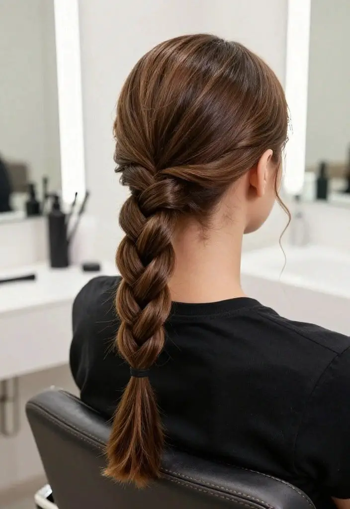 Medium Brown Dutch Braid — Classy Running Hairstyles