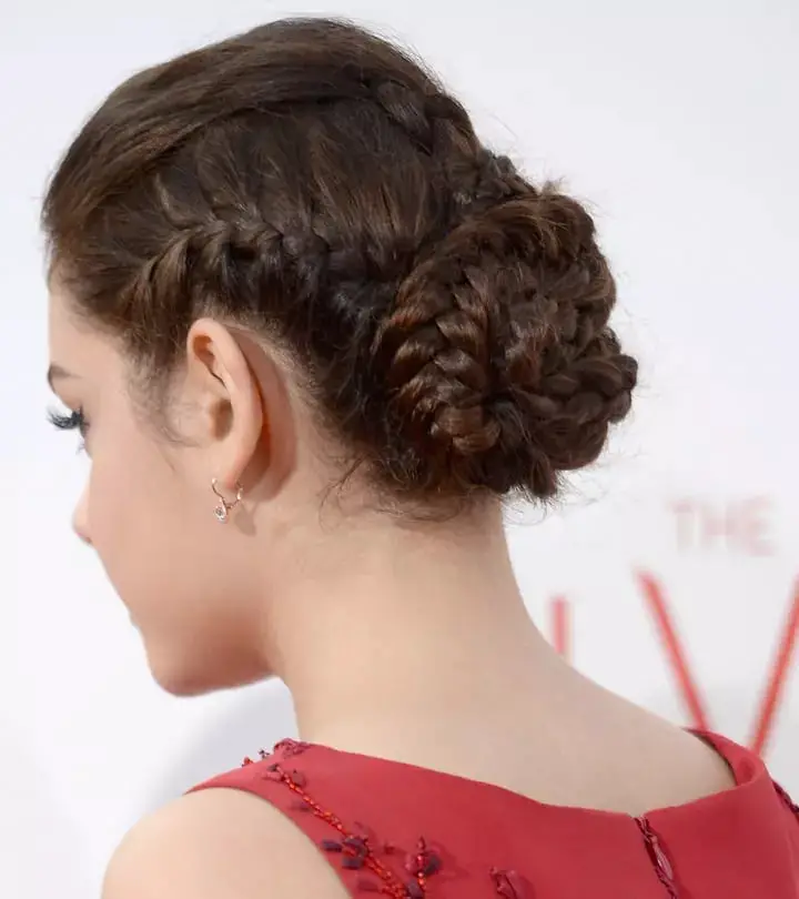 Medium Brown Intricate Braided Updo — Classy Running Hairstyles