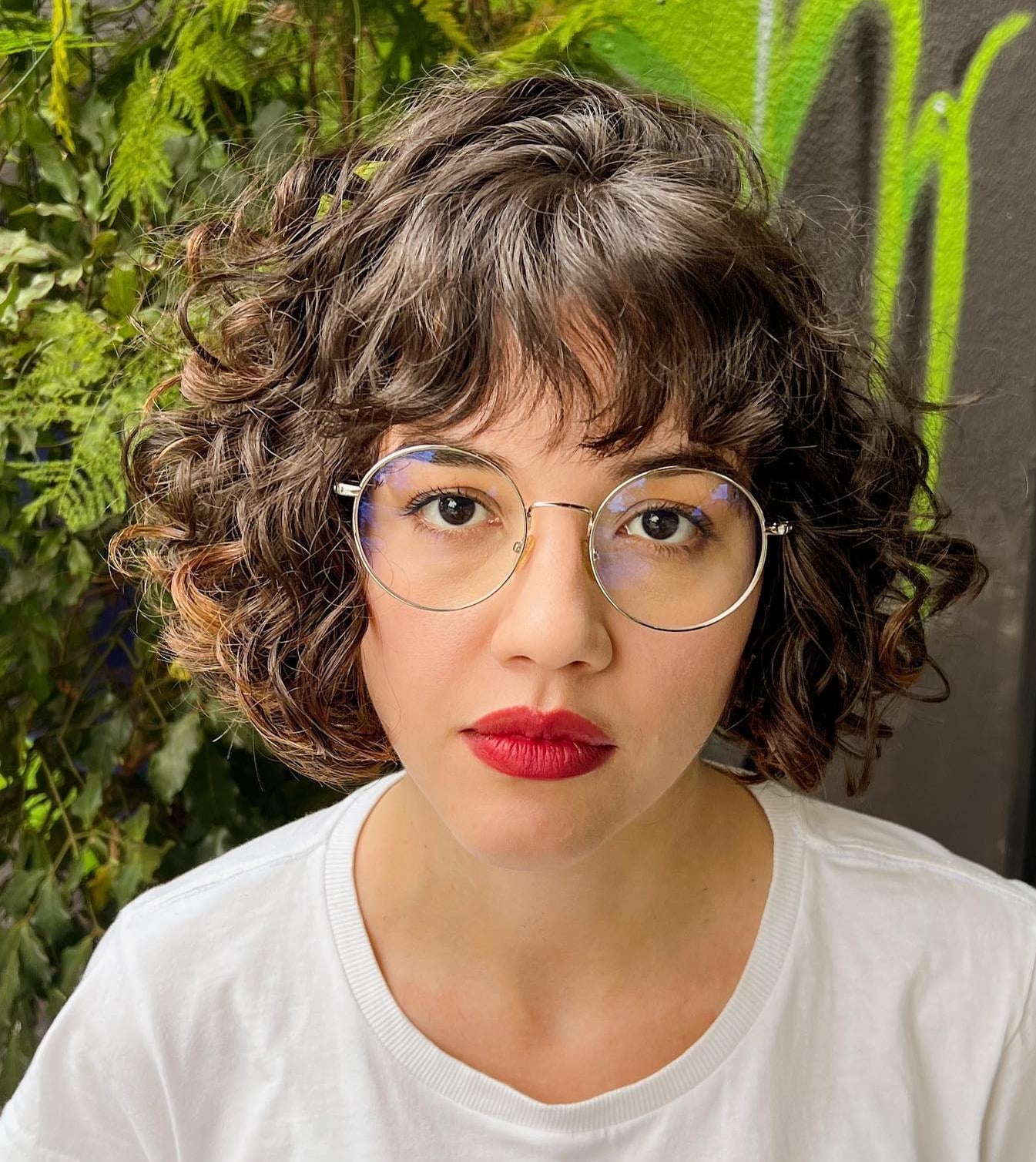 Ear Length Layered Dark Brown Ear Length Layered Dark Brown — Classy Short Curly Hair