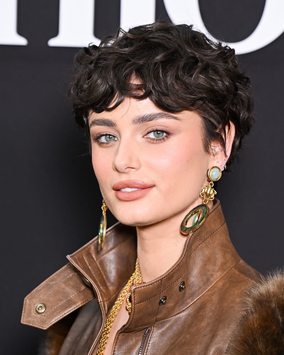Defined Dark Brown Curly Pixie Defined Dark Brown Curly Pixie — Classy Short Hair Pixie