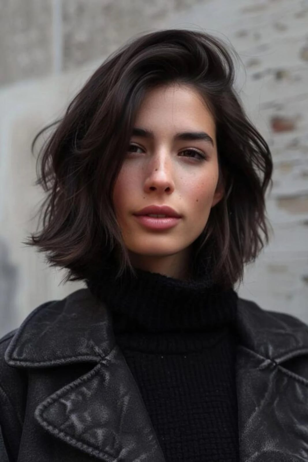 Chin Length French Bob With Blunt Bangs Chin Length French Bob With Blunt Bangs — Classy Shoulder Length Bob