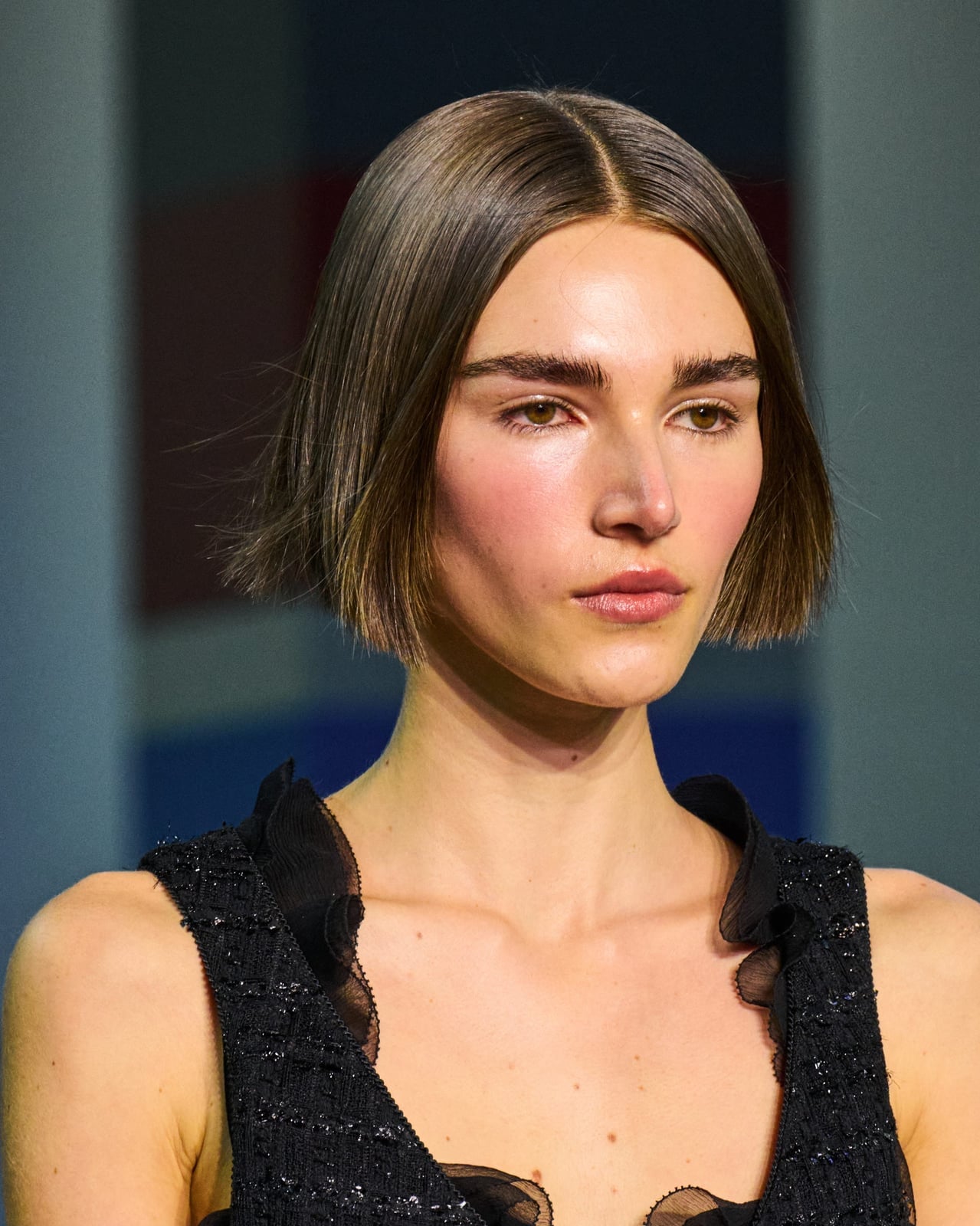 Collarbone Bob With Face Framing Layers, Dark Brown Collarbone Bob With Face Framing Layers, Dark Brown — Classy Shoulder Length Bob