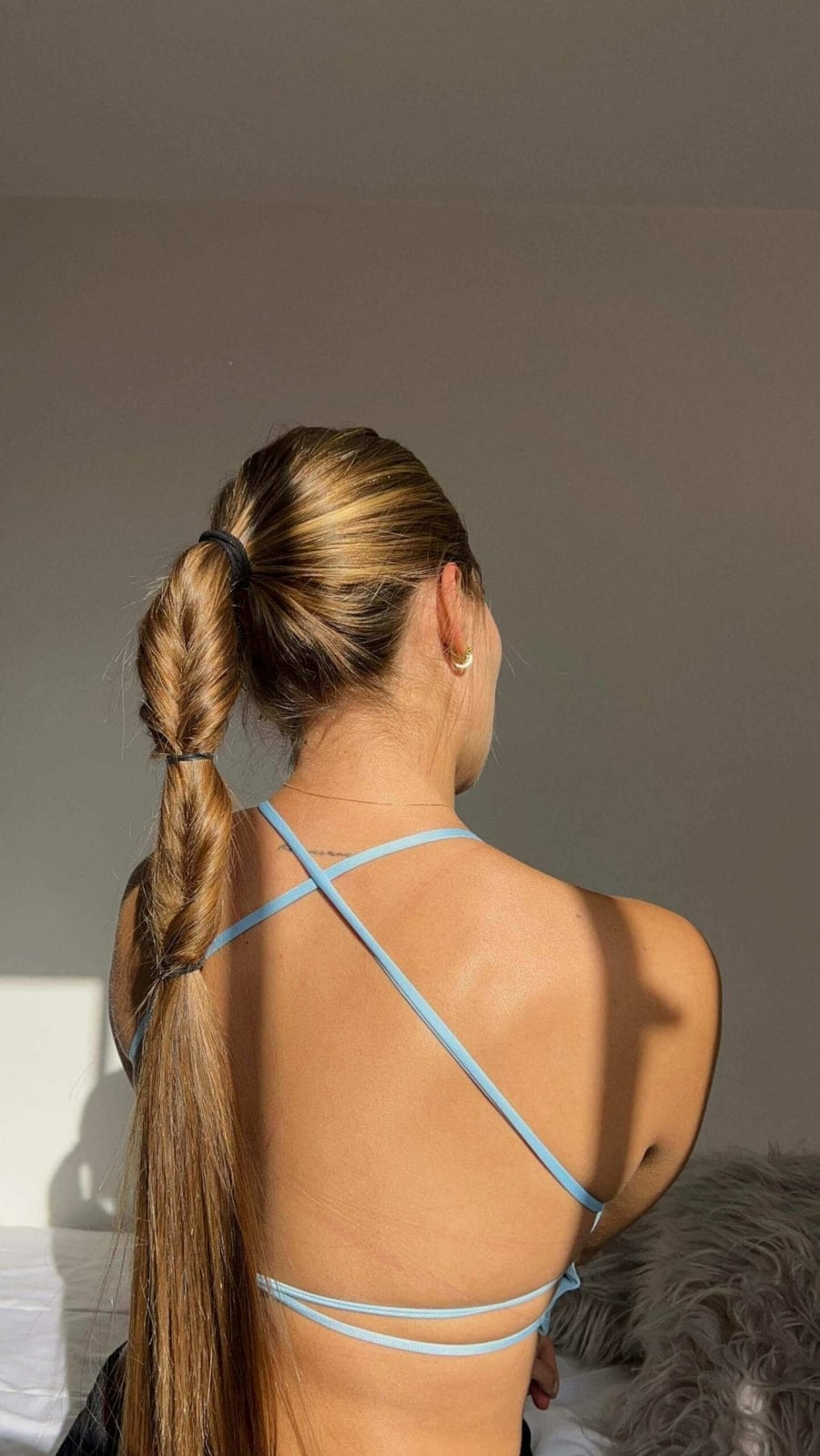 Honey Blonde Fishtail Braid Ponytail — Classy Softball Hair
