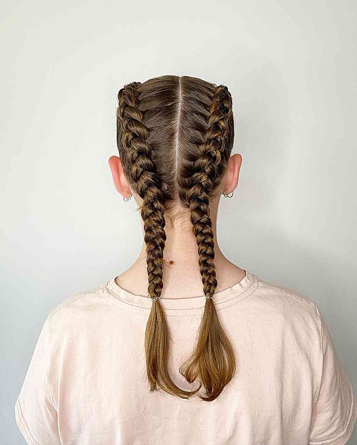 Neat Double French Braids — Classy Softball Hair