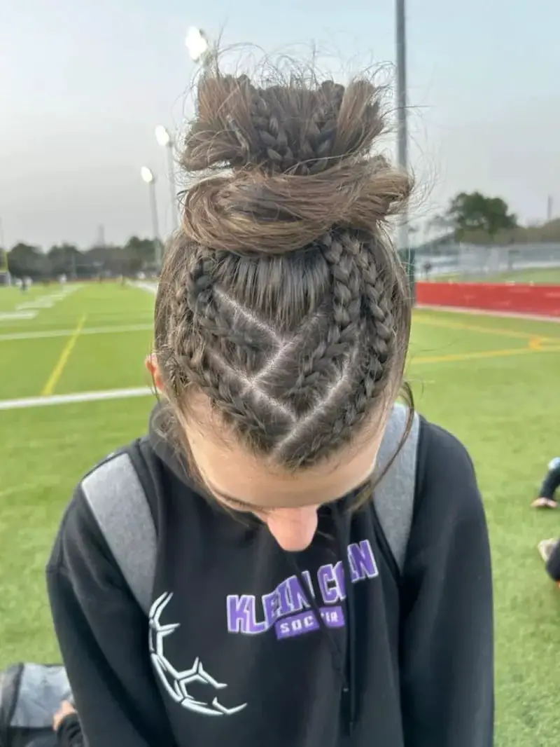 Intricate Braided Updo Bun — Classy Softball Hair