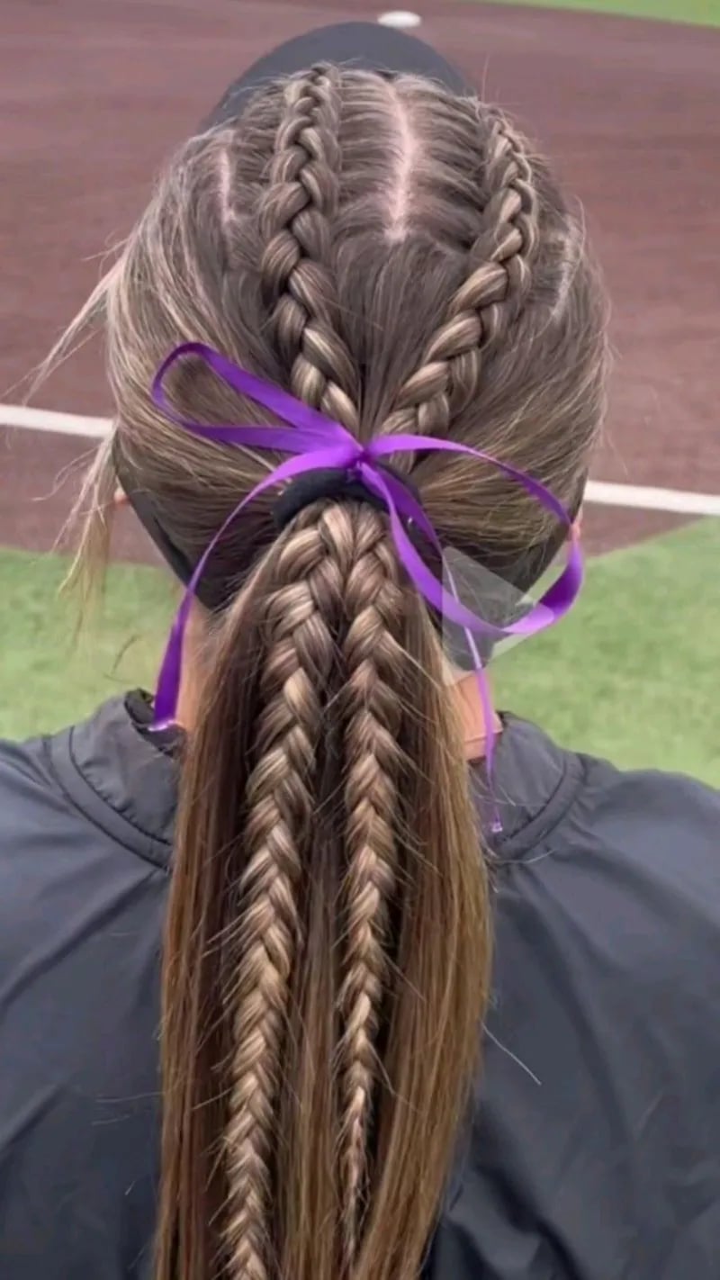 High Fishtail Braid Ponytail — Classy Softball Hair