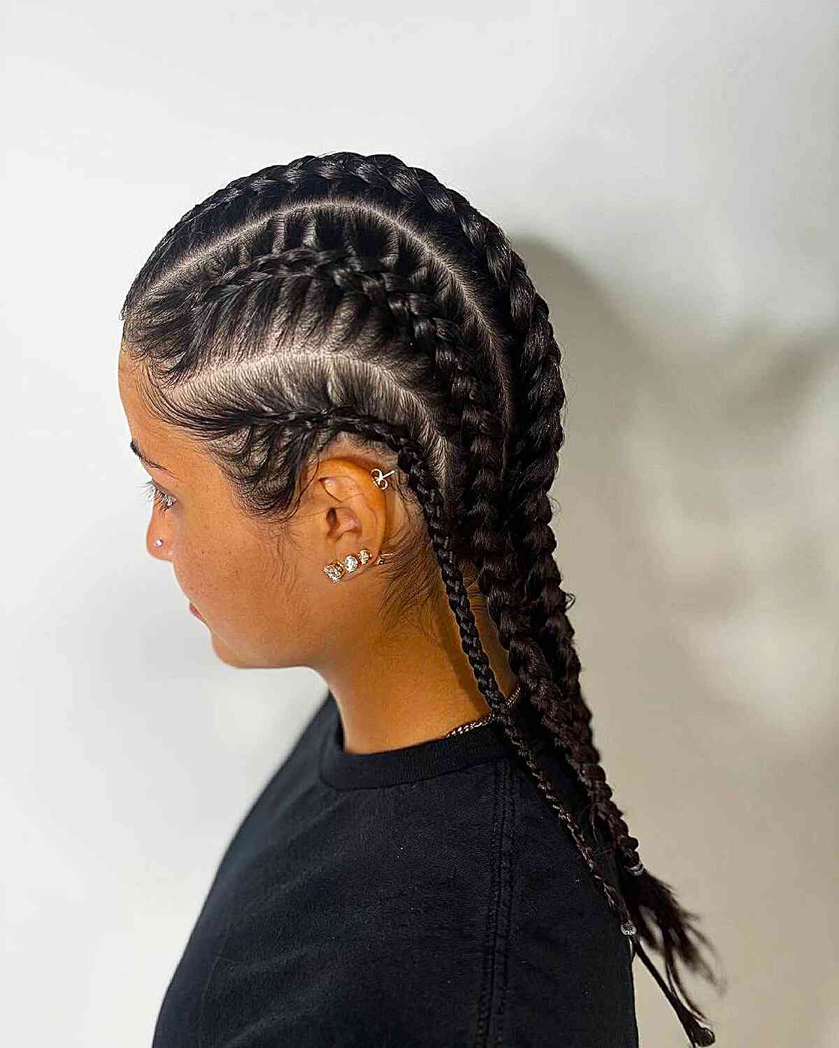 Cornrows Into Double Braids Cornrows Into Double Braids — Classy Sports Hair