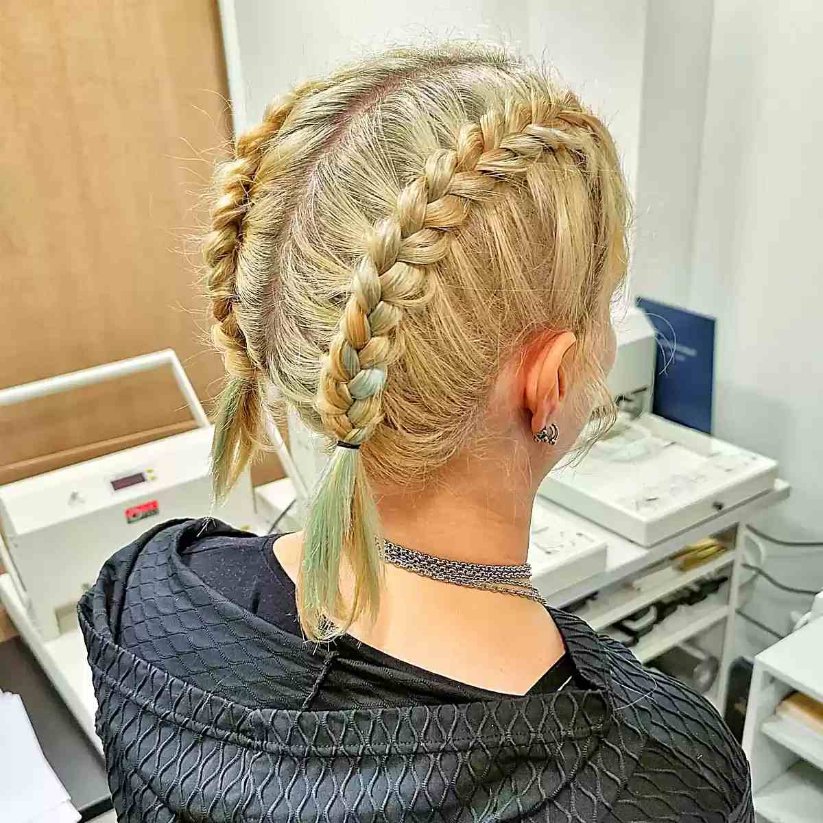 Shoulder-Length Dutch Braids Shoulder-Length Dutch Braids — Classy Sports Hair