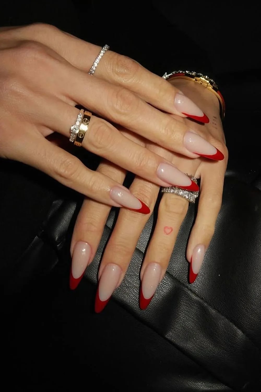 Celestial Stilettos With Gold Net And Moon Motifs Celestial Stilettos With Gold Net And Moon Motifs — Classy Stiletto Nails