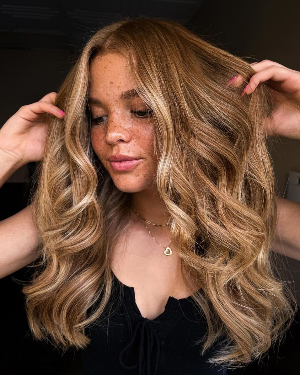 Collarbone Wavy Fine Hair Babylights Collarbone Wavy Fine Hair Babylights — Classy Strawberry Blonde