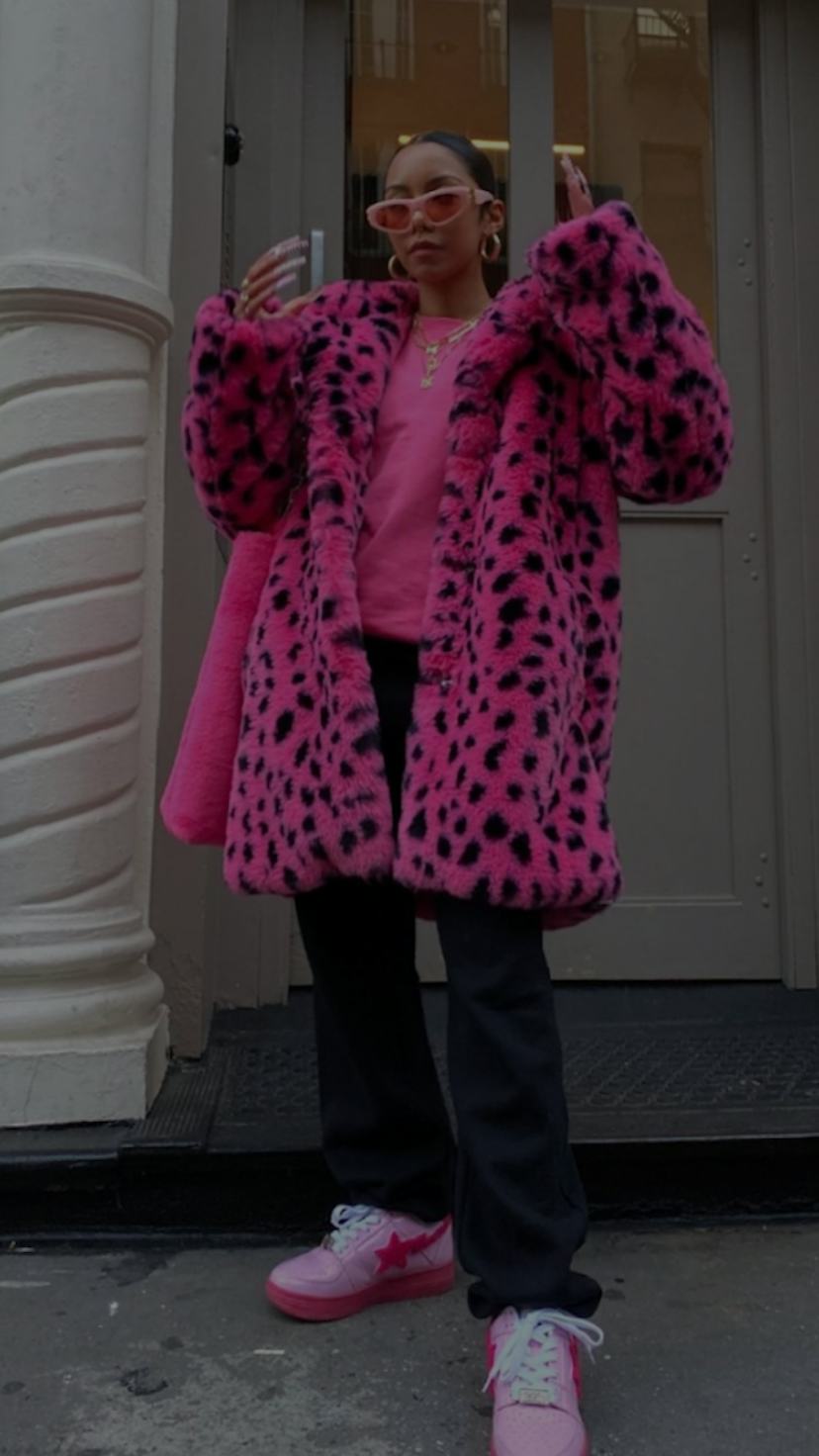 Hot Pink Leopard Print Faux Fur Coat Hot Pink Leopard Print Faux Fur Coat — Classy Streetwear Outfits