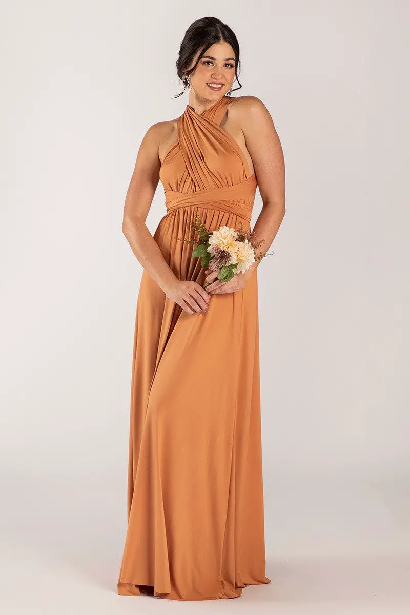 Tan Orange Jersey Knit Maxi Dress Tan Orange Jersey Knit Maxi Dress — Classy Tan Dress