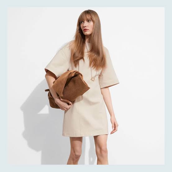 Tan Shift Dress with Oversized Clutch Tan Shift Dress with Oversized Clutch — Classy Tan Dress