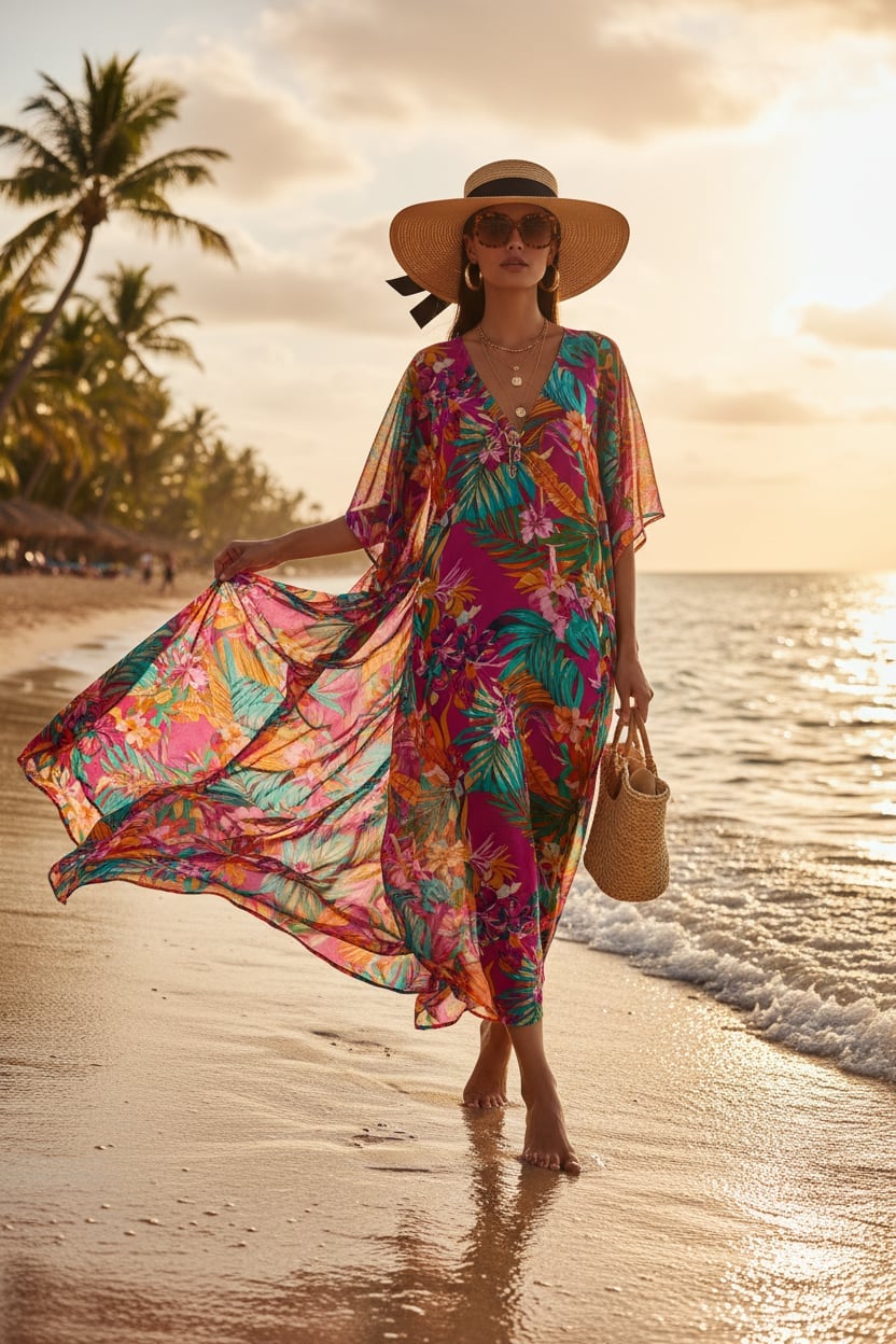 7 Stylish Ways to Wear a Kaftan | Beach Vacation Outfit Ideas – SWI Stylish