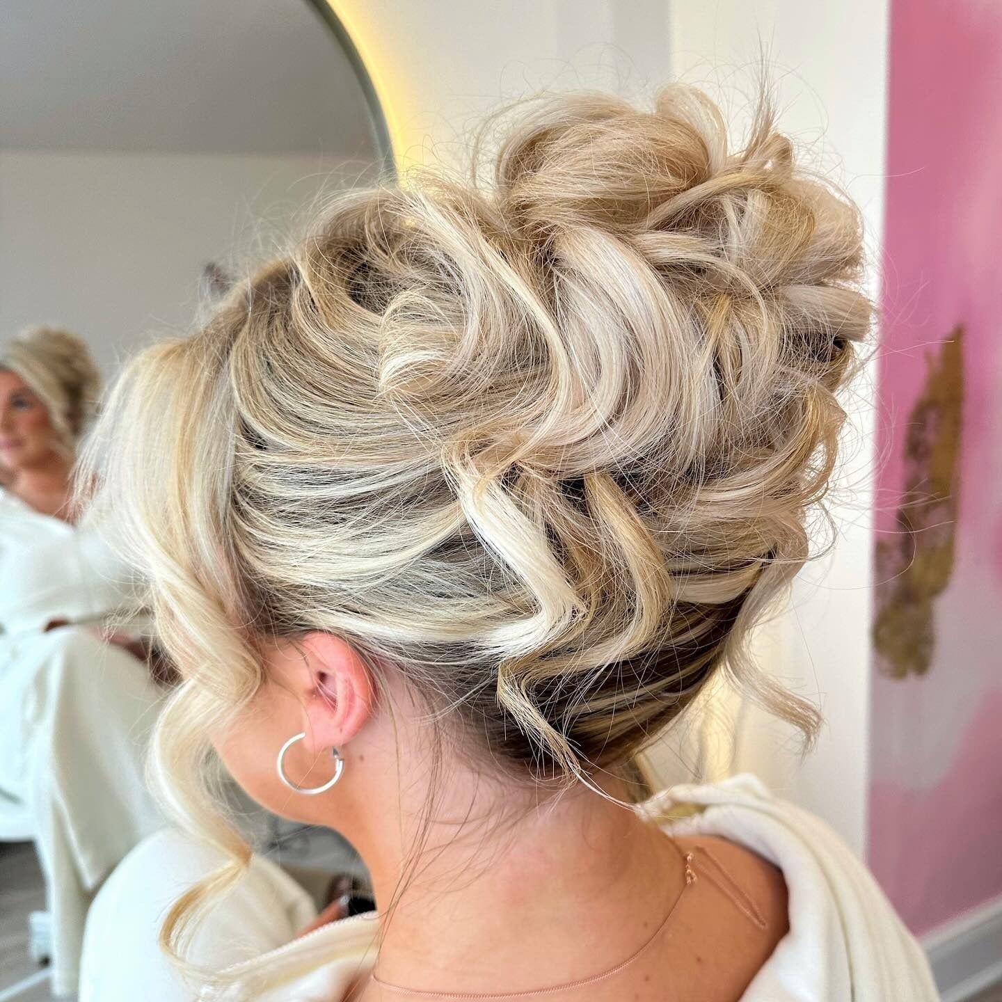Textured Blonde Updo With Face-Framing Pieces — Classy Twist Updo