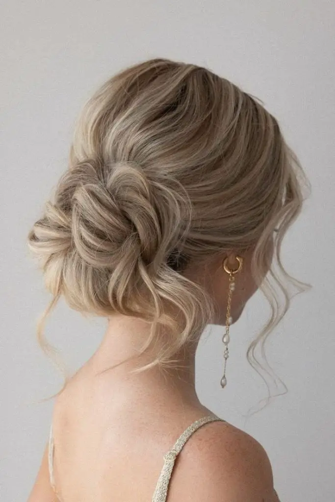 Ash Blonde Softly Twisted Bun — Classy Twist Updo