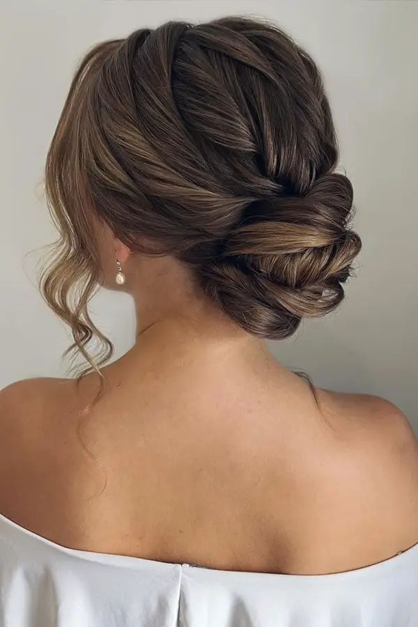 Dark Blonde Twisted Low Knot Bun — Classy Twist Updo