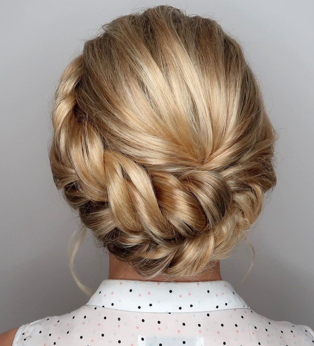 Intricate Braided Twisted Blonde Updo — Classy Twist Updo
