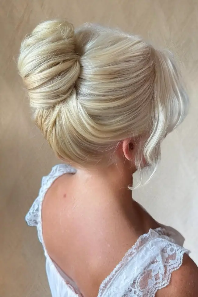 Fine Wavy Blonde Twisted Chignon — Classy Twist Updo