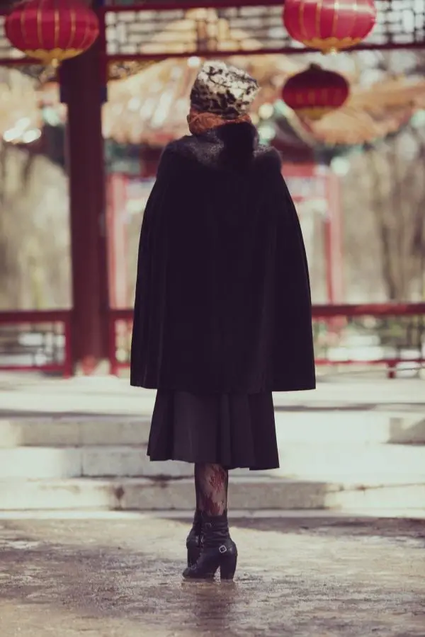 Cold Weather Vintage Styling with Layers and Textures and A-Line Cape Cold Weather Vintage Styling with Layers and Textures and A-Line Cape — Classy Vintage Style
