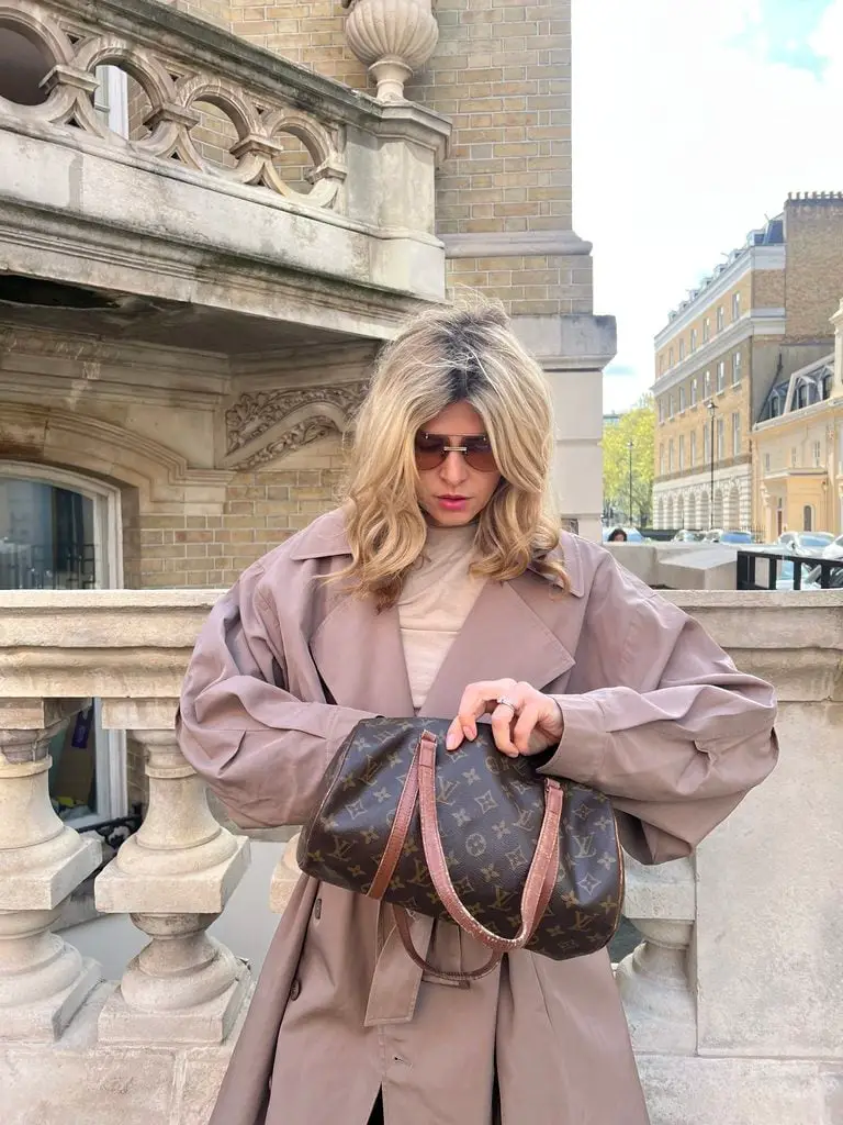 Taupe Trench Coat Over a Beige Turtleneck for City Style Taupe Trench Coat Over a Beige Turtleneck for City Style — Classy Vintage Style