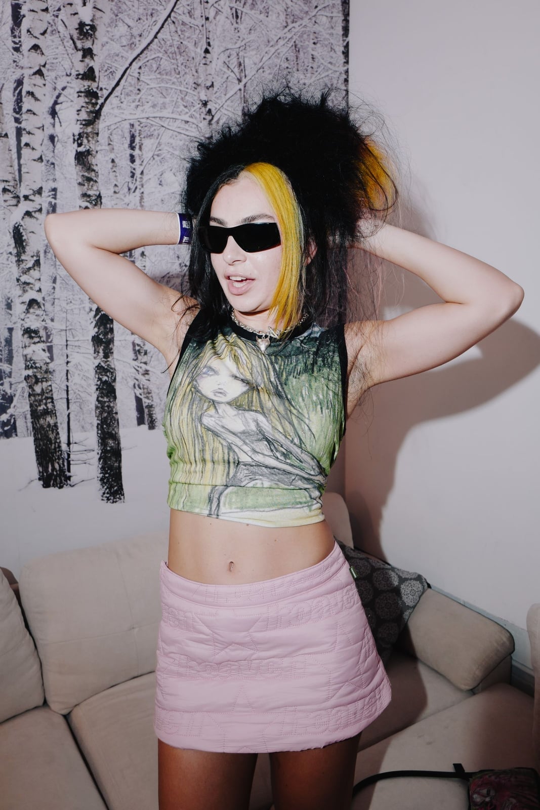 Graphic Tank Top and Quilted Mini Skirt Graphic Tank Top and Quilted Mini Skirt — Classy Y2K Outfits