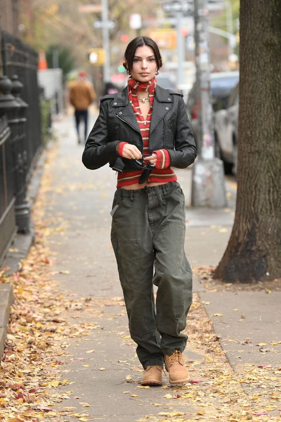 Cargo Pants with Moto Jacket Cargo Pants with Moto Jacket — Classy Y2K Outfits