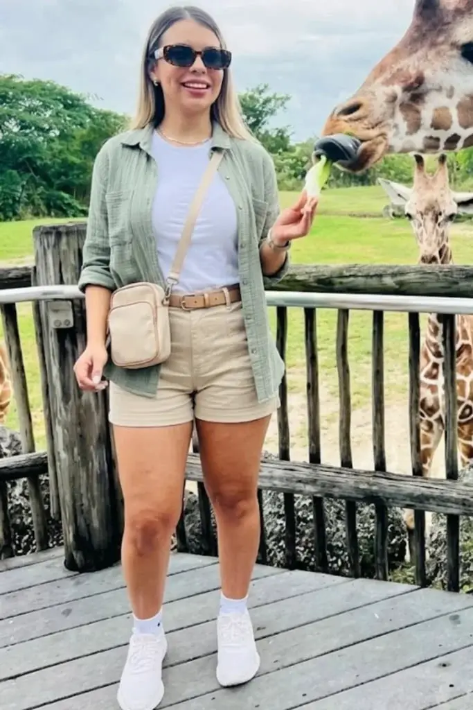 Utility Shirt with Shorts for a Practical Zoo Look Utility Shirt with Shorts for a Practical Zoo Look — Classy Zoo Outfits