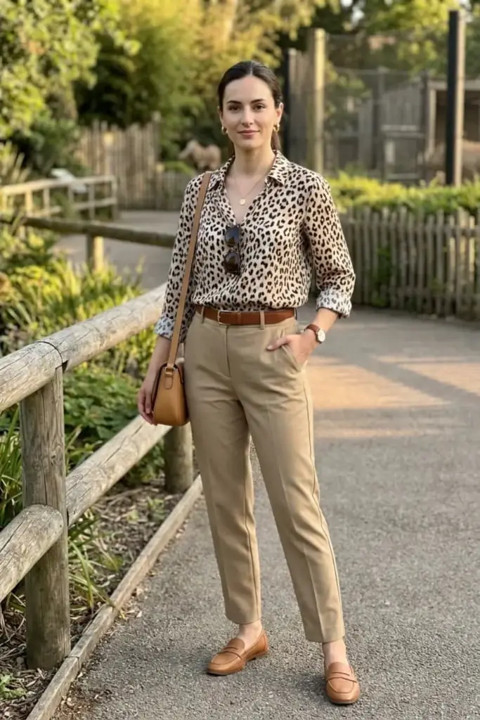 Silky Blouse with Straight-Leg Trousers Silky Blouse with Straight-Leg Trousers — Classy Zoo Outfits