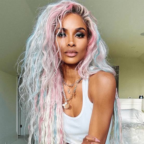 Mid-Back Fine Wavy With Pastel Highlights — Curly Hair Dye Inspiration