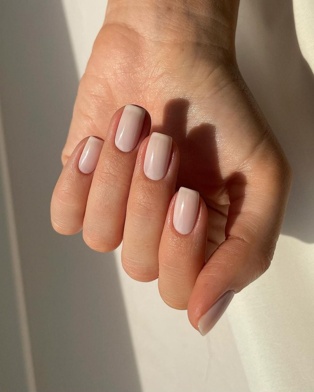 Short Square Soft Milky Pink Nails Short Square Soft Milky Pink Nails — Cute Natural Nails