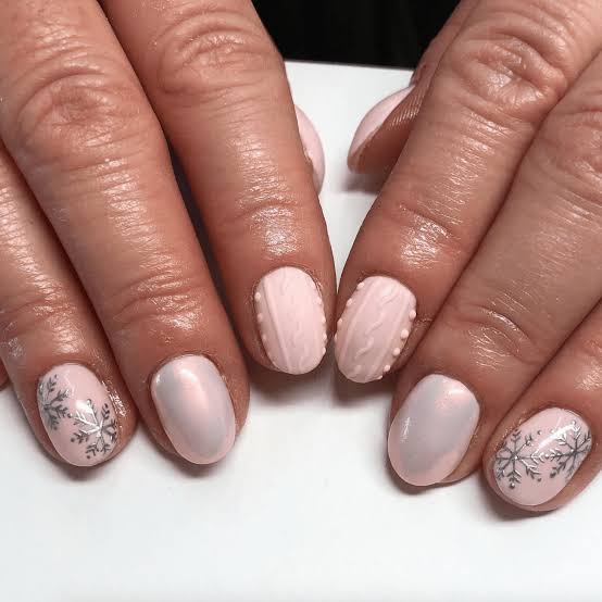 Matte Cable Knit Texture Short Oval Nails Matte Cable Knit Texture Short Oval Nails — Cute Short Acrylic Nails
