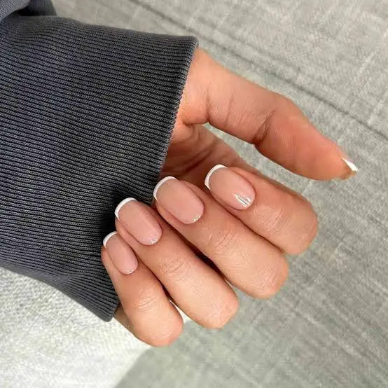 Classic French Manicure Short Oval Nails Classic French Manicure Short Oval Nails — Cute Short Gel Nails