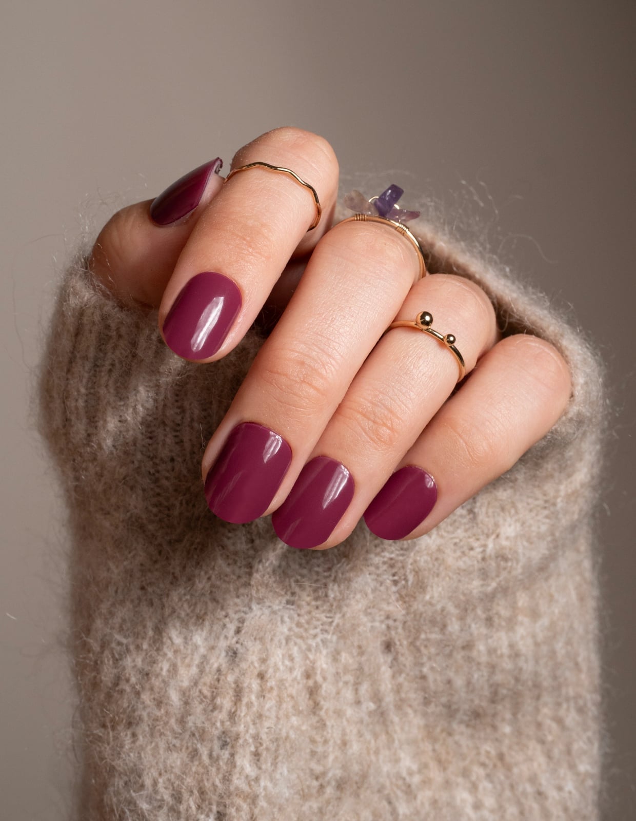 Short Squoval Deep Berry Wine Short Squoval Deep Berry Wine — Cute Wine Nails