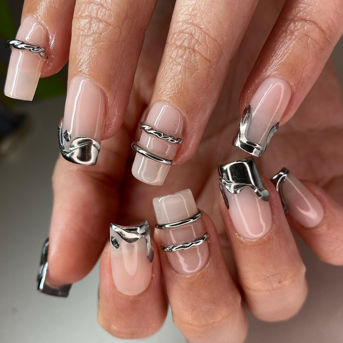Medium Almond Nails with 3D Beach Theme Accents — Easy 3D Nails