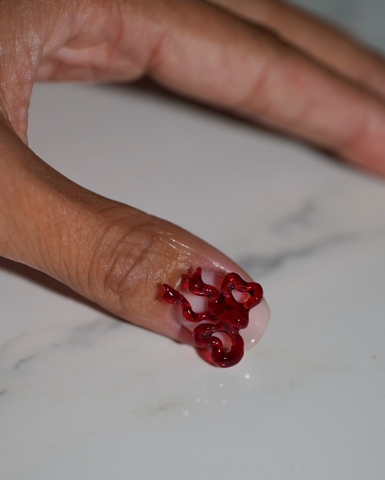 Short Square Nails with Mixed 3D Motifs — Easy 3D Nails