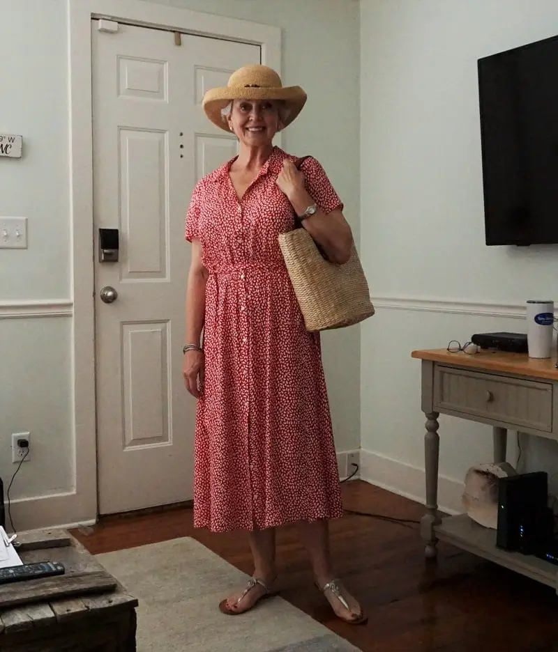 Beige Knit Top and Linen Skirt Set — Elegant Hot Weather Outfits