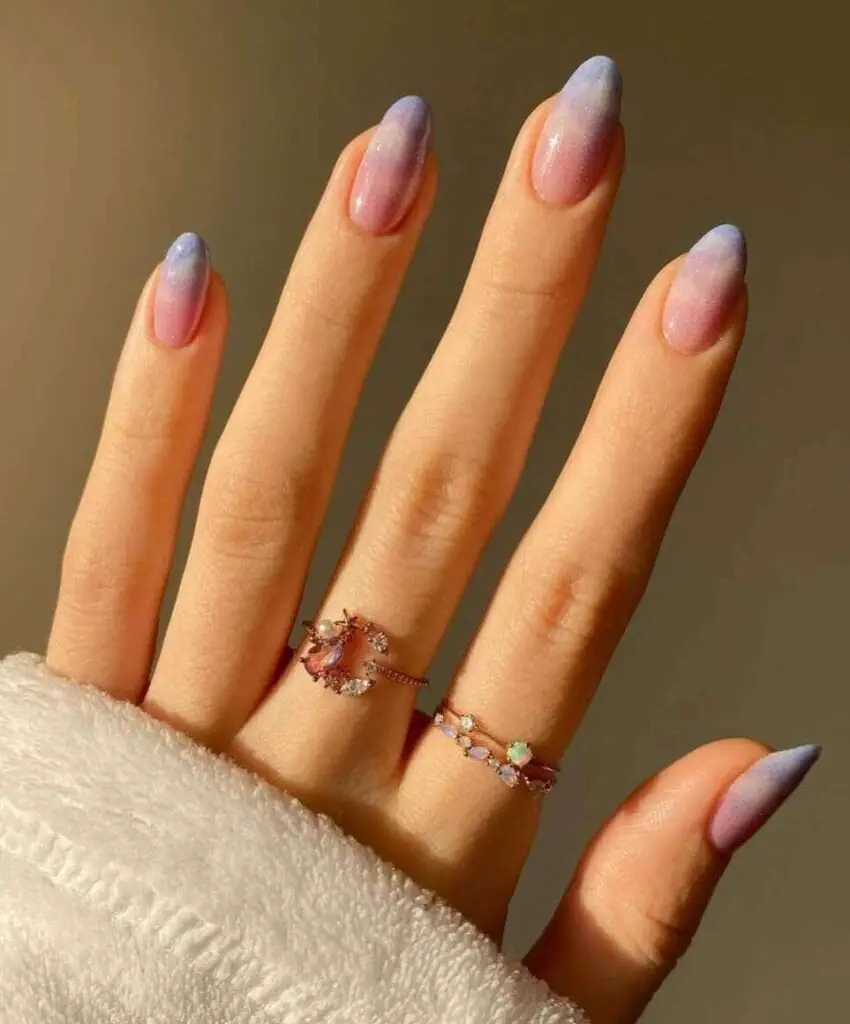 Medium Almond Jelly Ombre Nails — Elegant Korean Nail Art