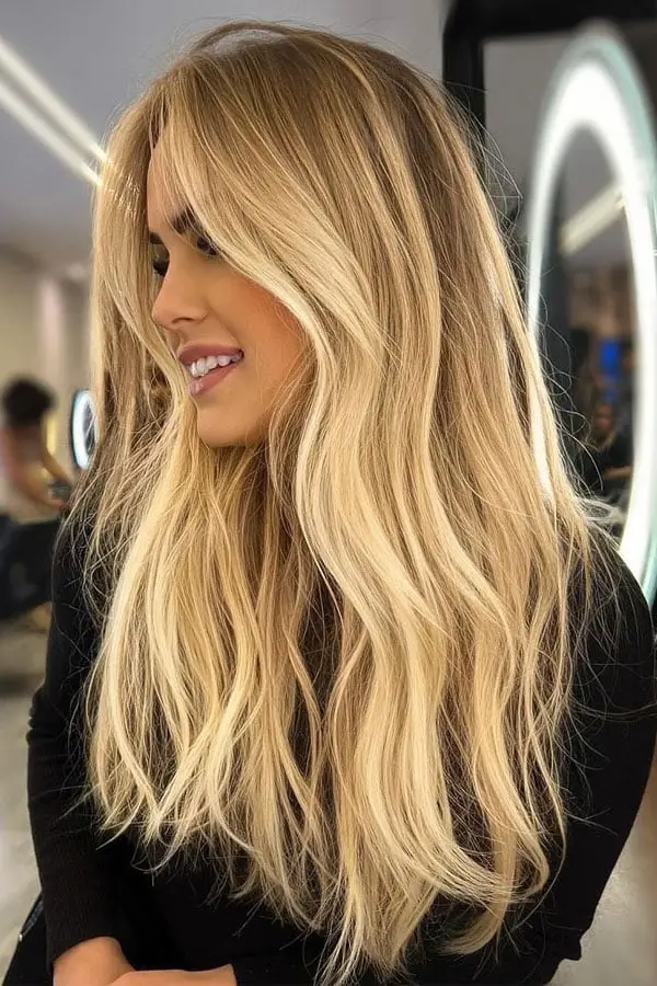 Bright Honey Blonde Waves With Glossy Finish Bright Honey Blonde Waves With Glossy Finish — Honey Blonde Hair Inspiration
