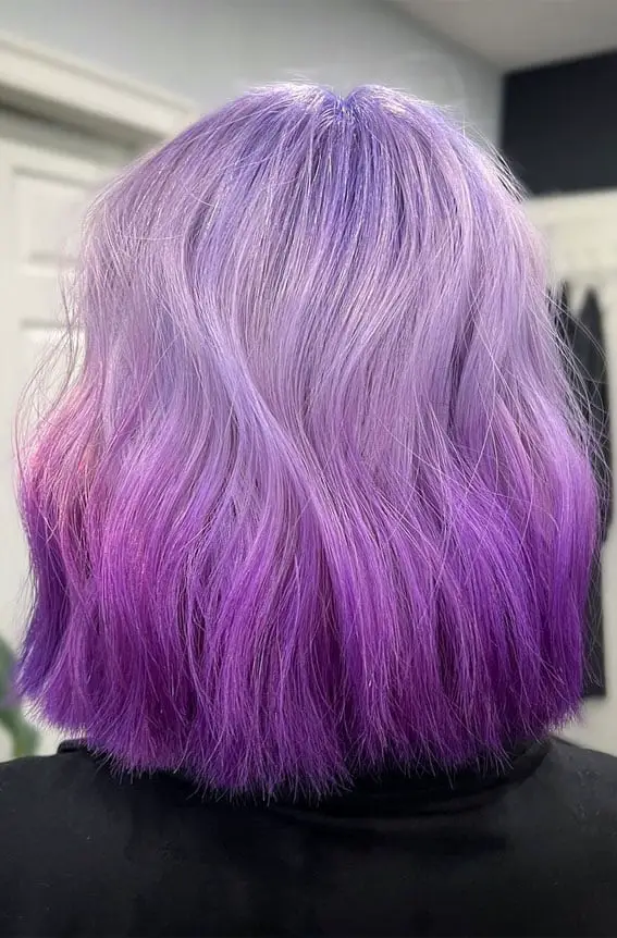 Collarbone Bob Purple Ombre Collarbone Bob Purple Ombre — Purple Hair Dye Inspiration